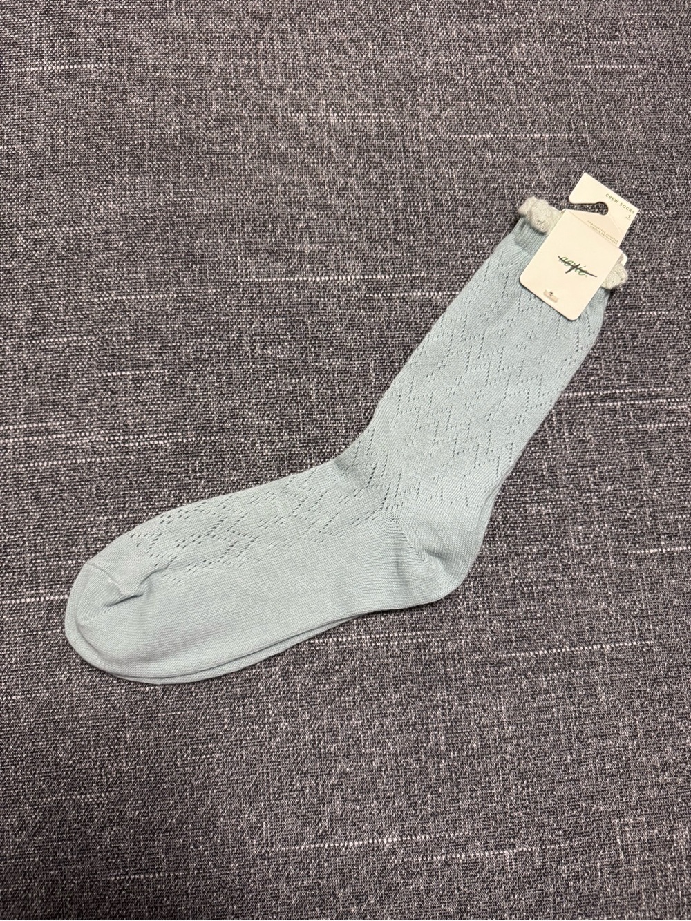 Aerie Light Blue Knit Crew Socks